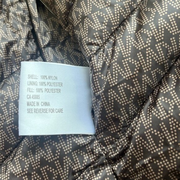 NWT Michael Kors Chevron Logo Print Quilted Nylon Reversible Jacket Size L - Picture 12 of 16